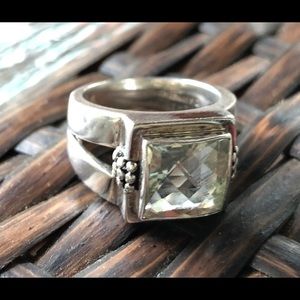 Michael Dawkins Mint Quartz SS Ring sz 8